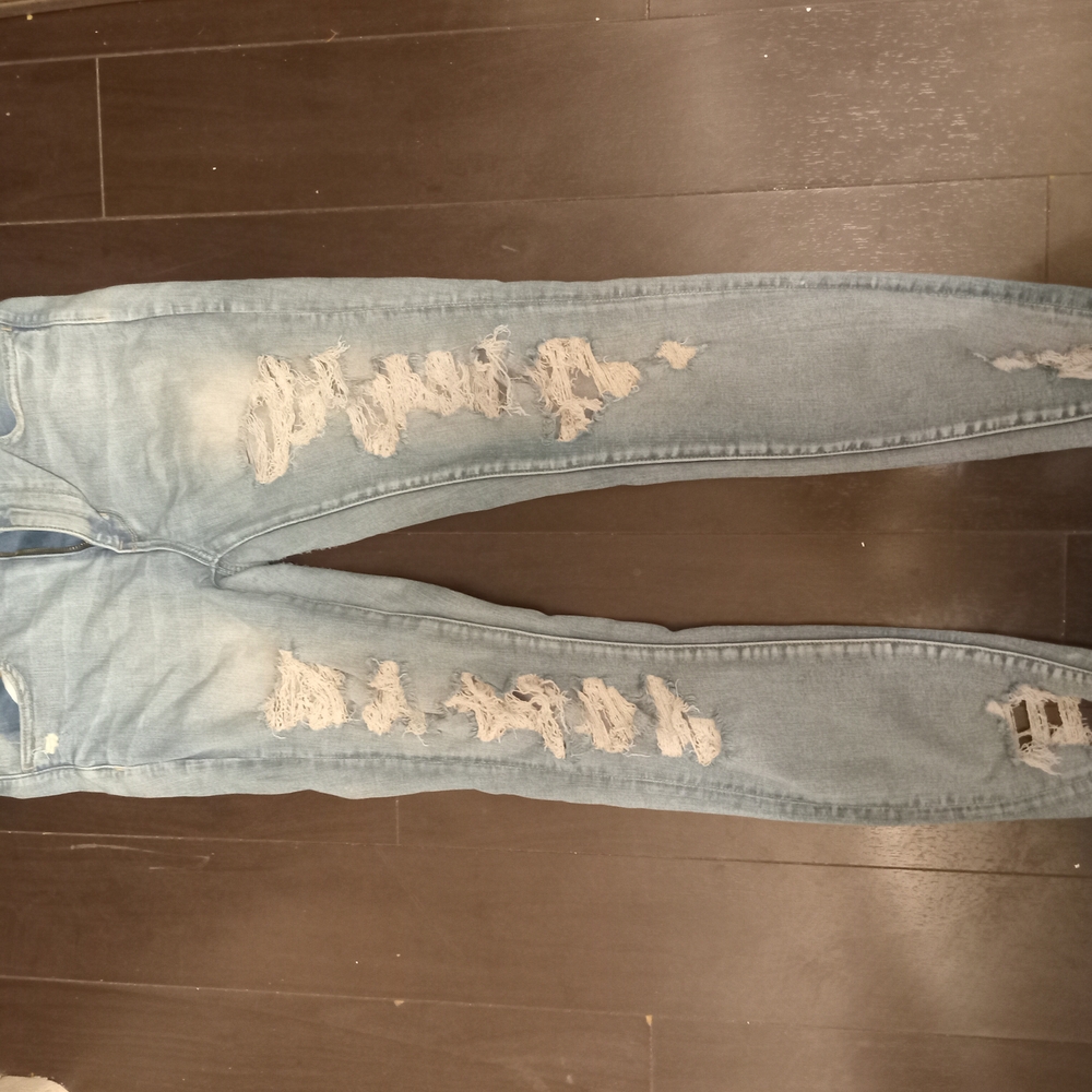 NWOT American Age Blue Skinny Distressed Jeans